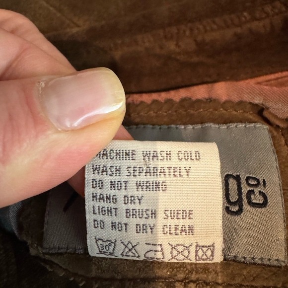 Vintage Walking Co Mens Leather Button Down Shirt Small Brown Ranch Cowboy Rodeo - Picture 5 of 6